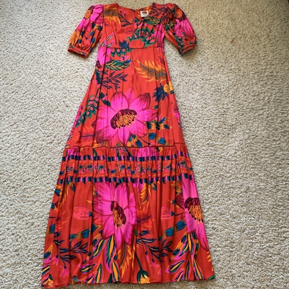 FARM Rio Vibrant Floral Maxi Dress - Red and Pink - Picture 11 of 14